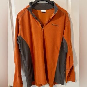 Columbia Two-Tone Orange and Gray Fleece